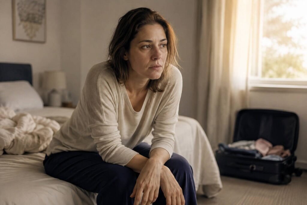 Mulher com cansaço não passa mesmo depois de dormir bem para o artigo de mesmo nome do psicanalista Homero Mônaco